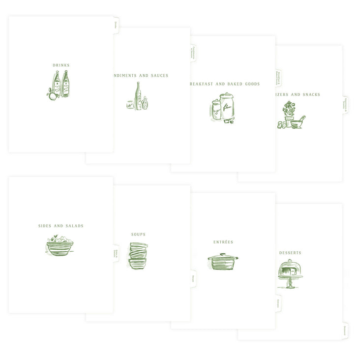 Recipe Binder Index Tab Dividers