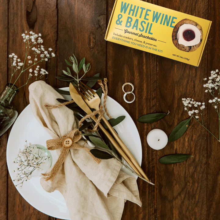 Snackable White Wine & Basil Crackerology Kit