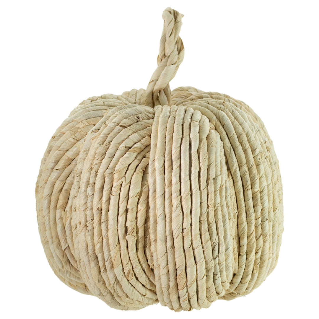 7.25" Natural Woven Pumpkin Small
