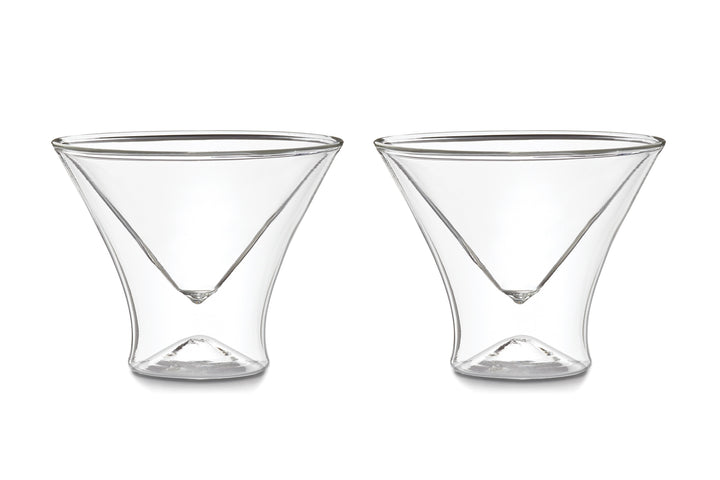 Double Wall Martini Glass, Set of 2