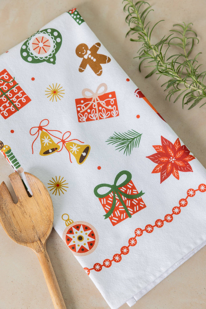Gingiber - Festive Trinkets Tea Towel