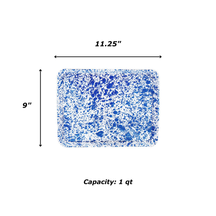 Crow Canyon Splatter Small Rectangular Tray 11.25" x 9.00"