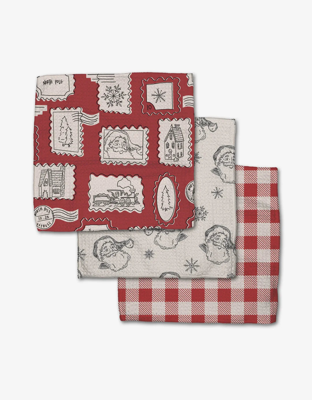 Christmas Santa - Dishcloth Set of 3
