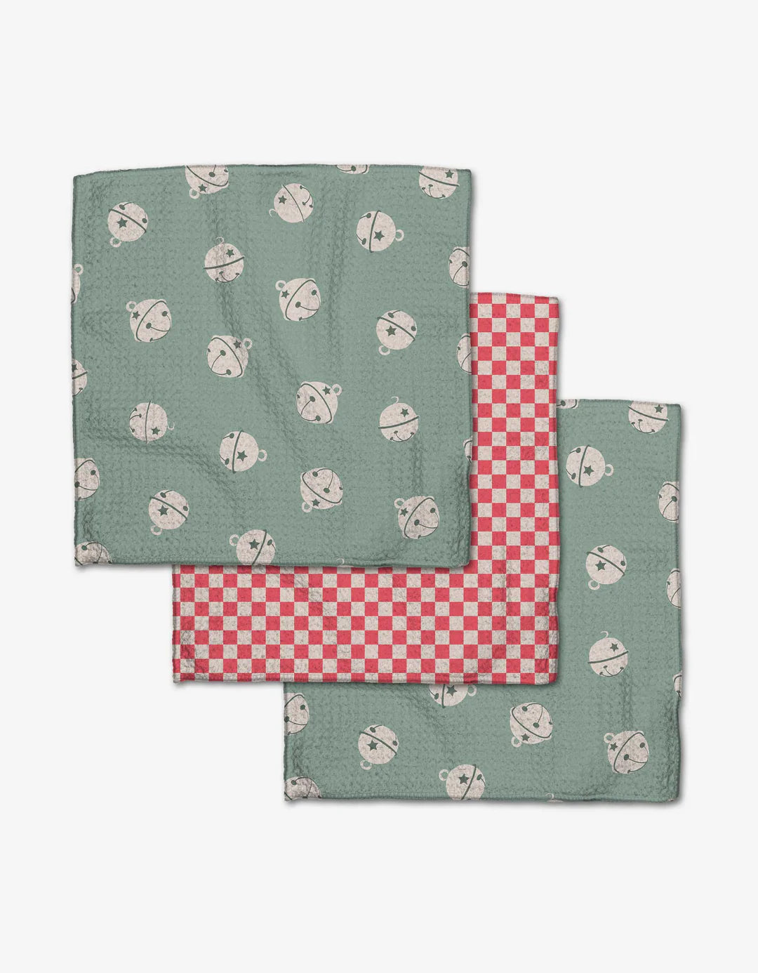 Jingle Check - Dishcloth Set of 3