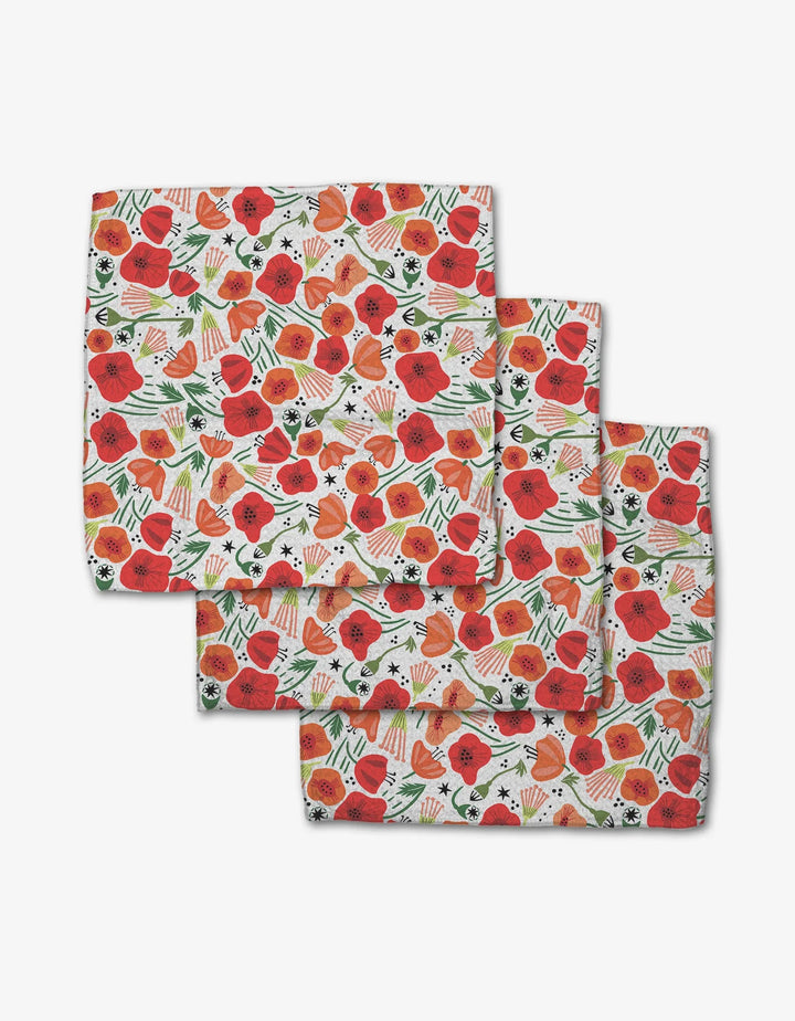 Poppy Power - Dishcloth Set of 3