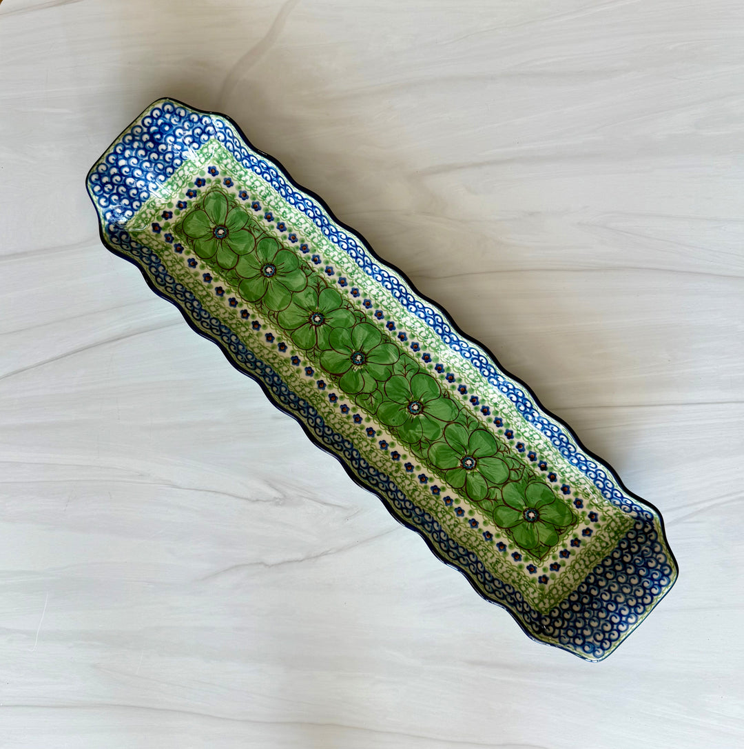 Polish Pottery Fancy Bread Tray - UNIKAT A44