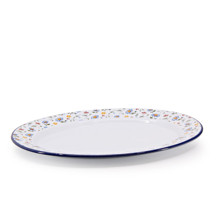 Max Humphrey x CCH Flowers Small 14 inch Oval Tray, Blue