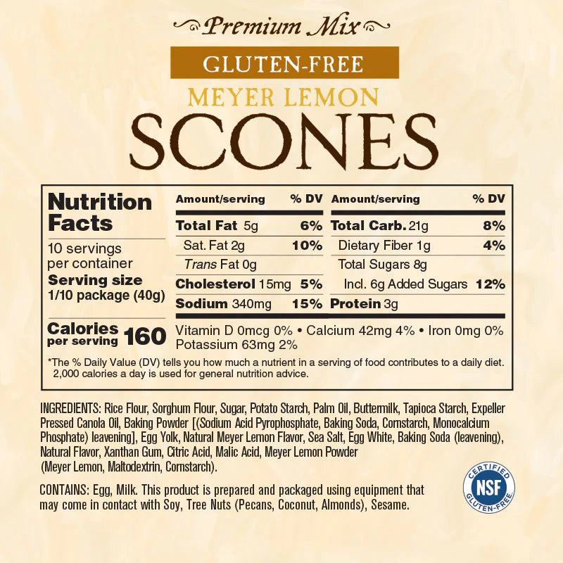 Gluten-Free Meyer Lemon Scones