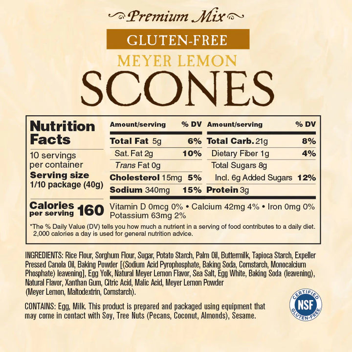 Gluten-Free Meyer Lemon Scones