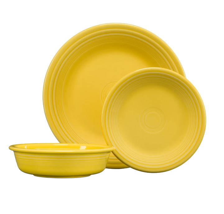 Fiestaware Classic Rim 3-Piece Place Setting