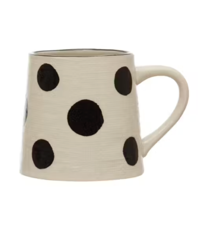 Hand Painted Mug with Linen Texture