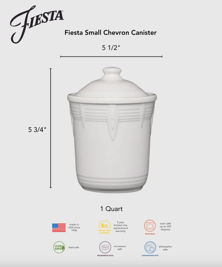 Fiestaware 1 Quart Small Chevron Canister