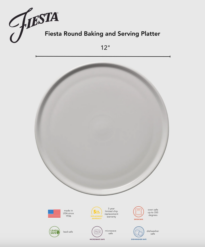 Fiestaware 12" Round Baking and Serving Platter