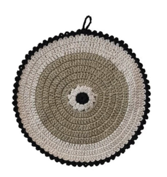 Cotton Crocheted Potholder Abstract