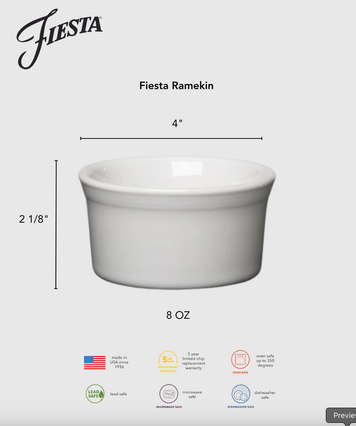 Fiestaware 4" Ramekin, 8oz