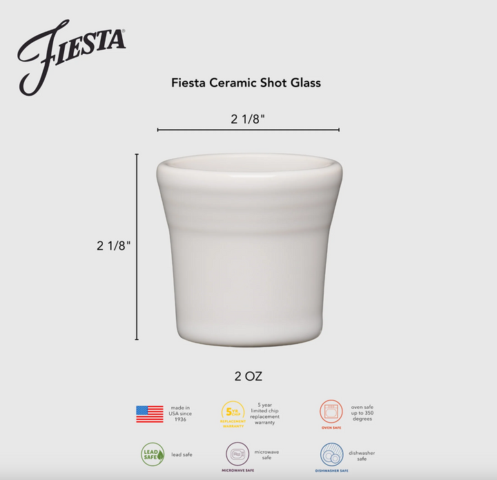Fiestaware 1.5oz Ceramic Shot Glass
