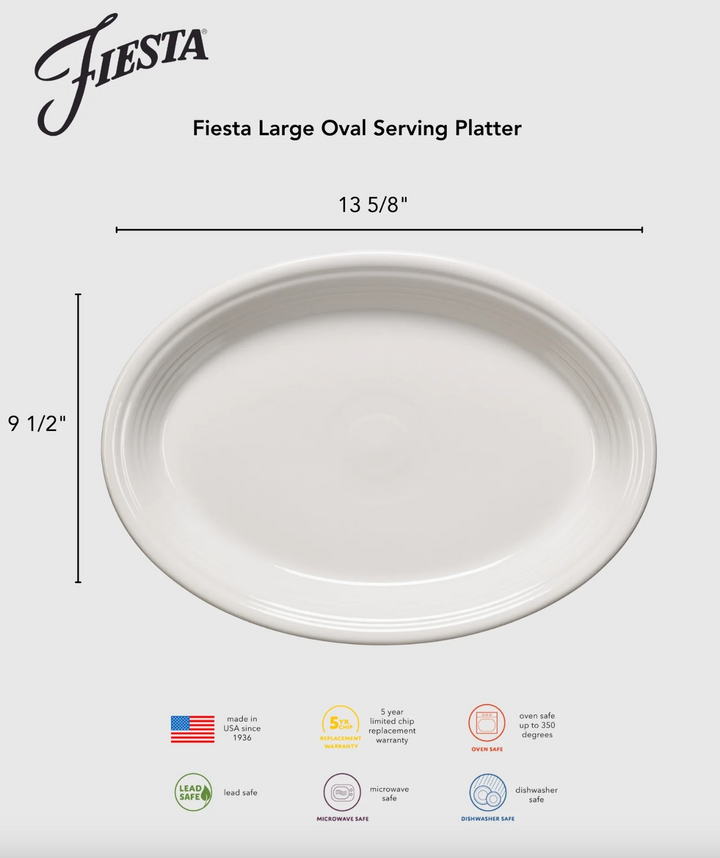Fiestaware 13 5/8" Large Oval Serving Platter