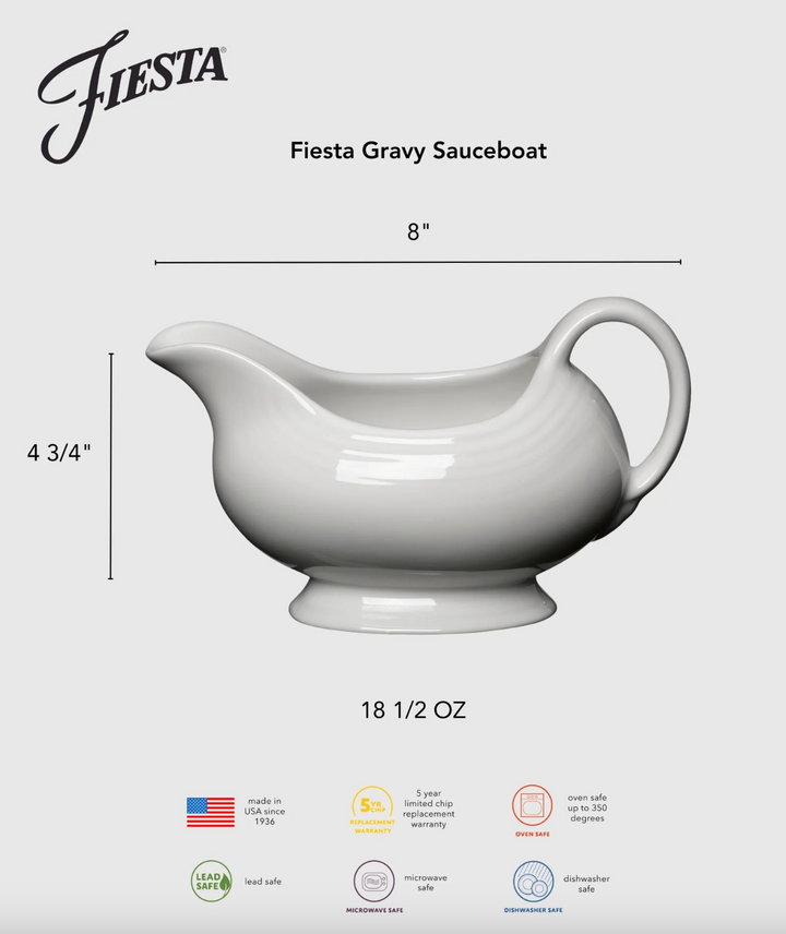 Fiestaware Gravy Sauceboat, 18.5oz