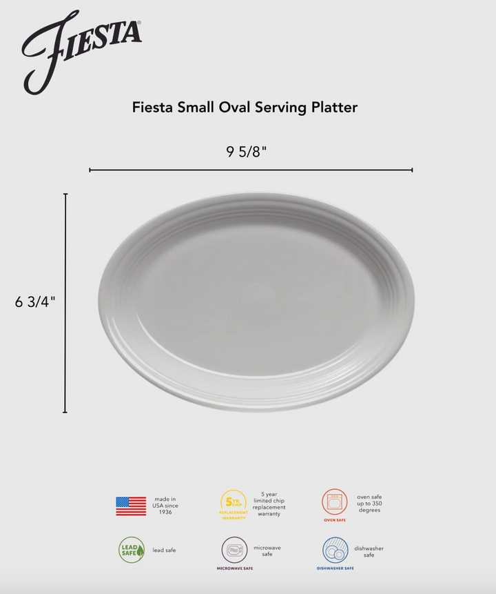Fiestaware 9 5/8" Small Oval Serving Platter