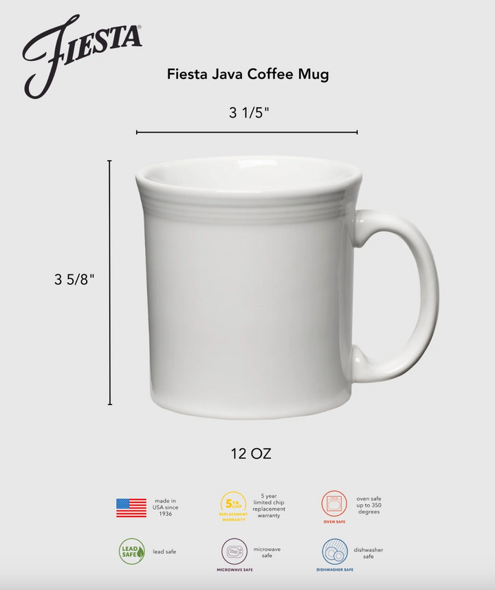 Fiestaware Java Coffee Mug, 12oz