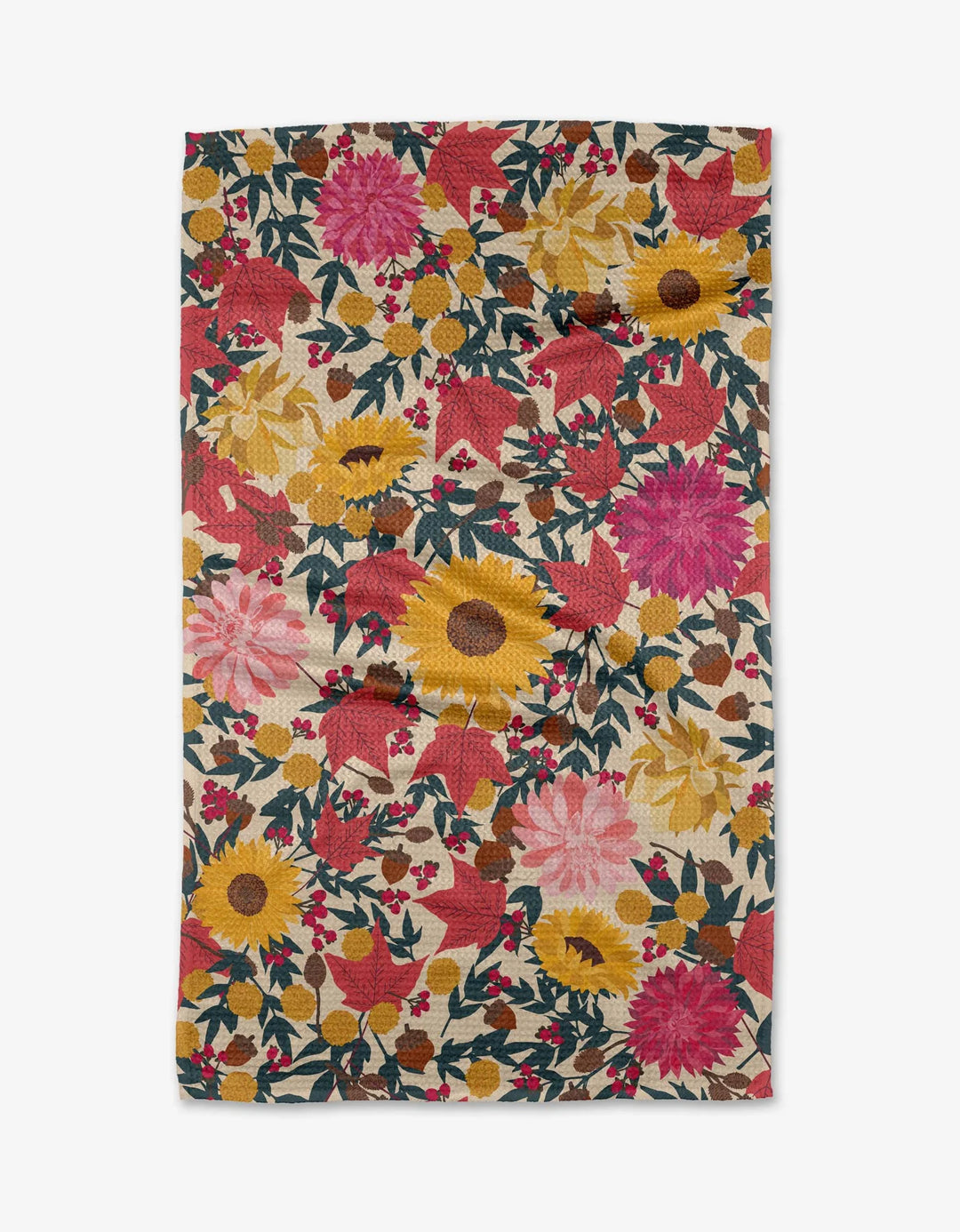 Autumn Blooms Kitchen Tea Towel