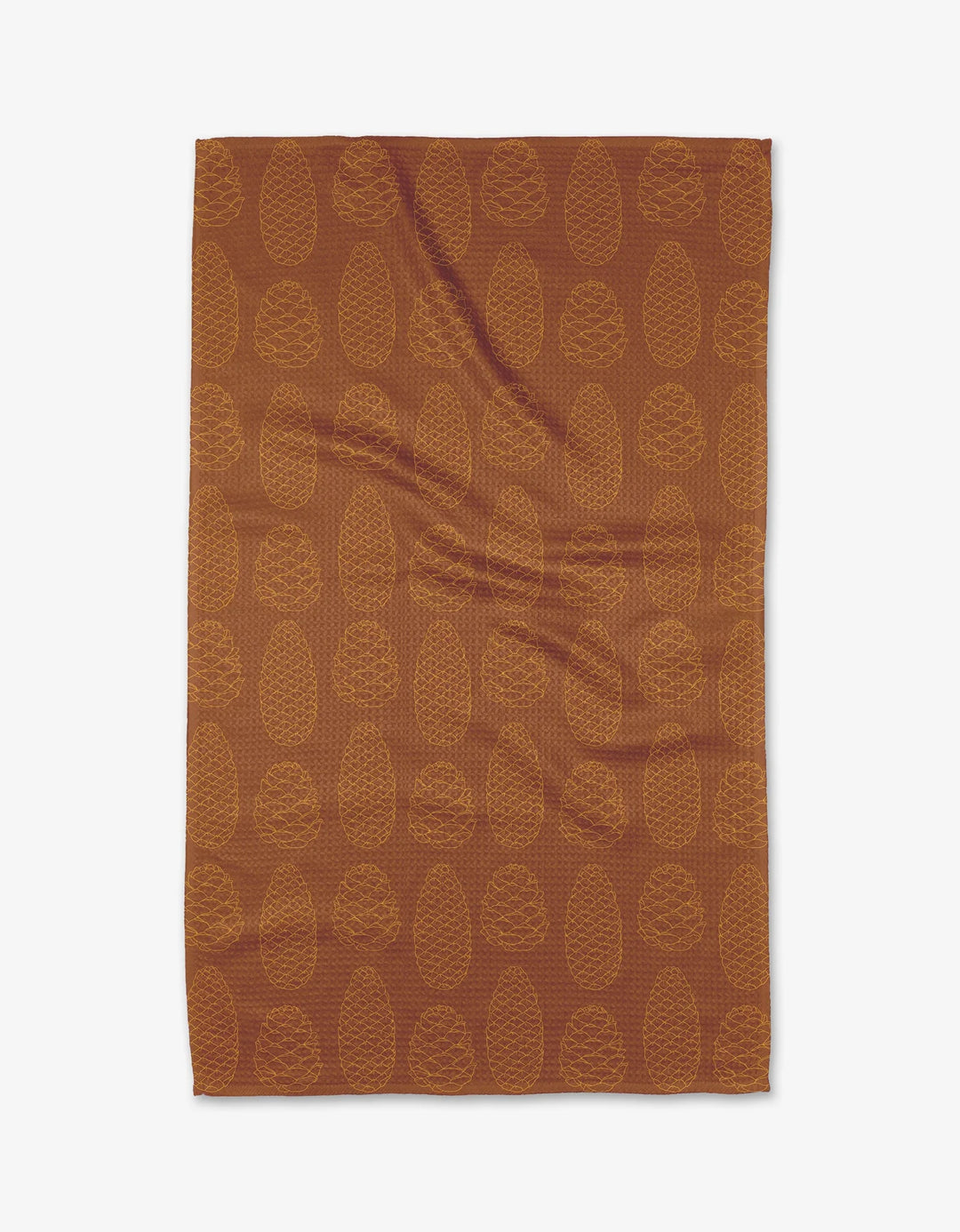 Burnt Orange Pinecone Kitchen Tea Towel