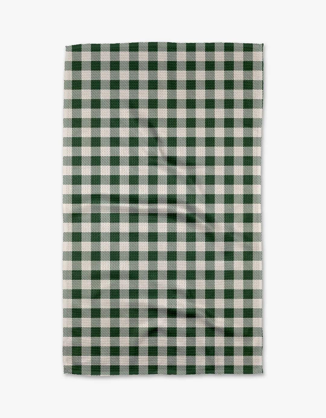 Christmas Gingham Green Kitchen Tea Towel