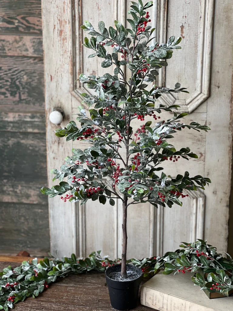 Holly Jolly Greens Tree, 40"