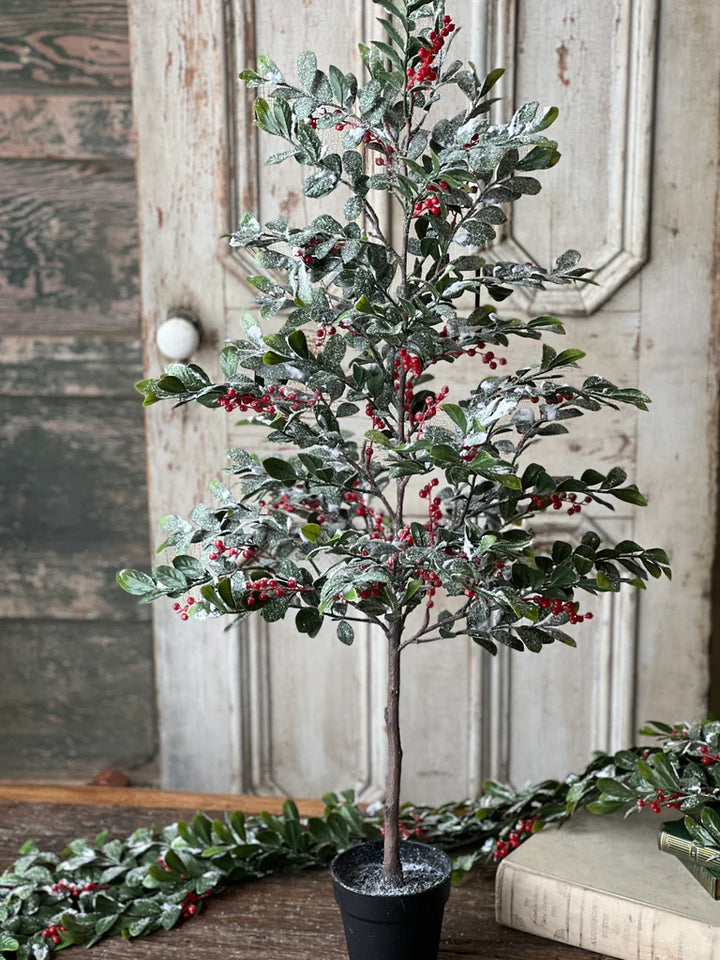 Holly Jolly Greens Tree, 40"