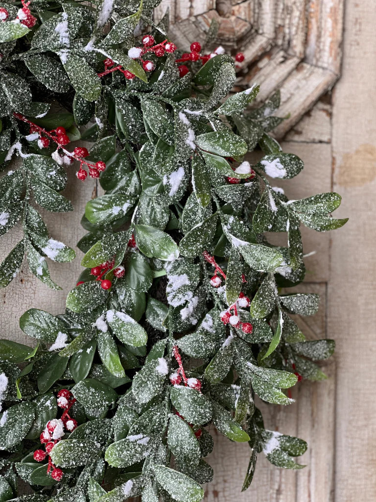 Holly Jolly Greens Wreath, 24"