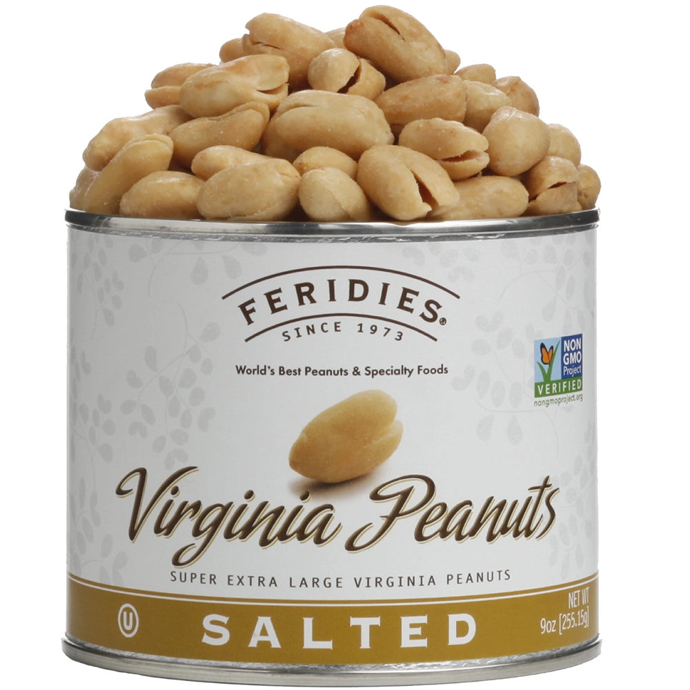 Salted Virginia Peanuts, 9oz Tin
