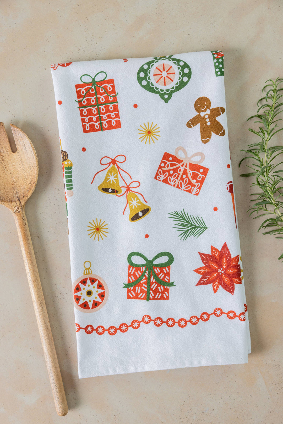 Gingiber - Festive Trinkets Tea Towel