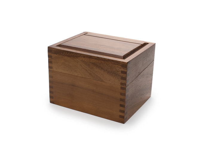 Ironwood Acacia Wood Recipe Box, 2 Compartment