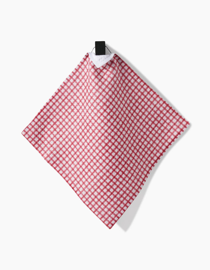 Fireside Plaid Red Dishcloth Set of 3