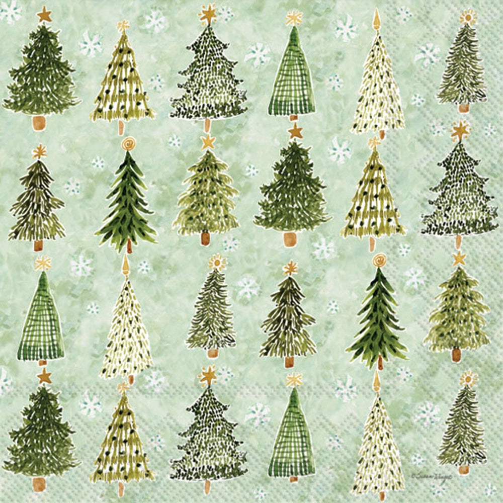Christmas Tree Pattern Cocktail Napkin