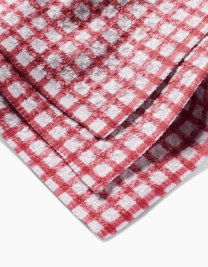 Fireside Plaid Red Dishcloth Set of 3