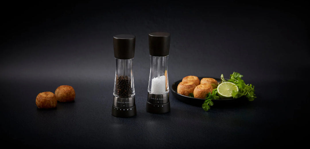 Derwent Salt & Pepper Mill Set, Black Wood