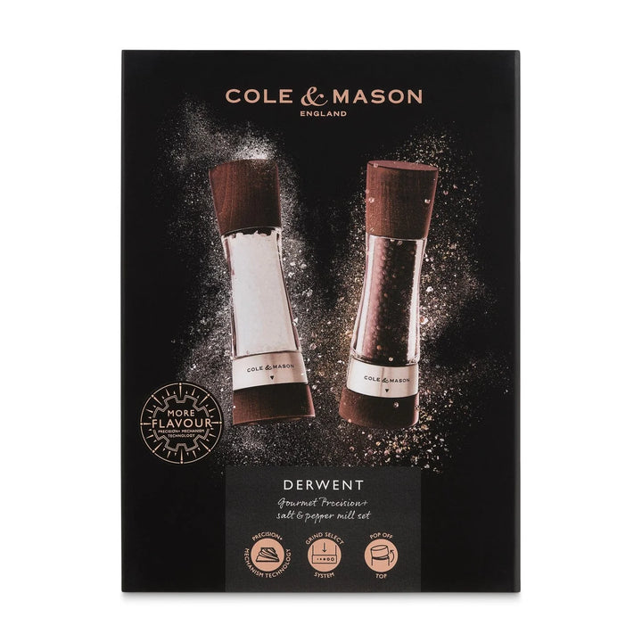 Derwent Salt & Pepper Mill Set, Forest Wood