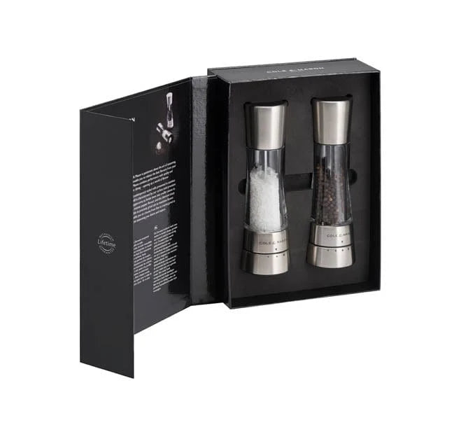 Derwent Salt & Pepper Mill Set, Stainless Steel