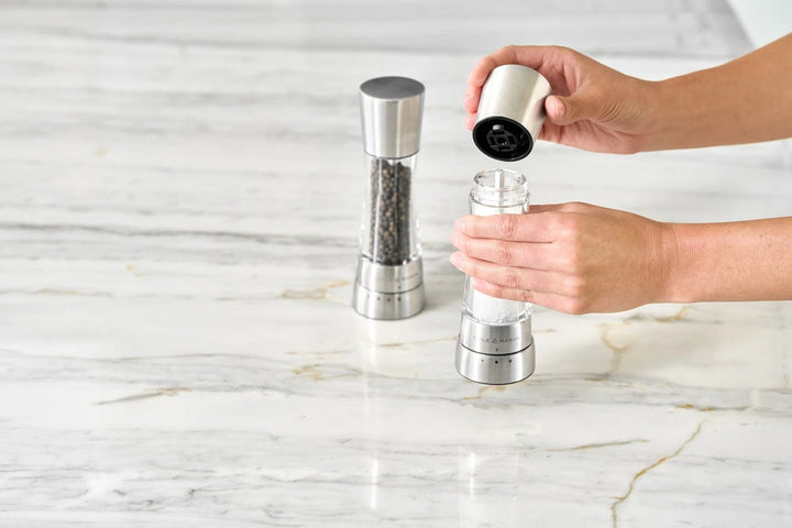 Derwent Salt & Pepper Mill Set, Stainless Steel