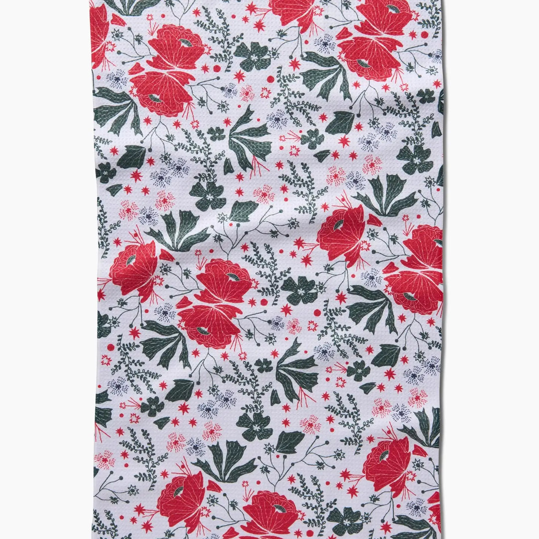 Poinsettia Bramble Kitchen Tea Towel