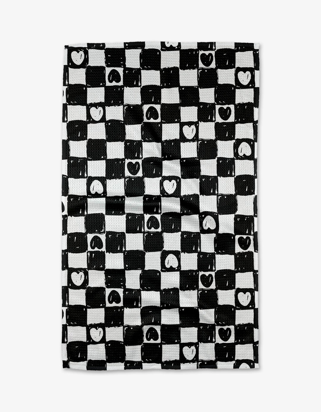 Checkered Hearts Kitchen Tea Towel