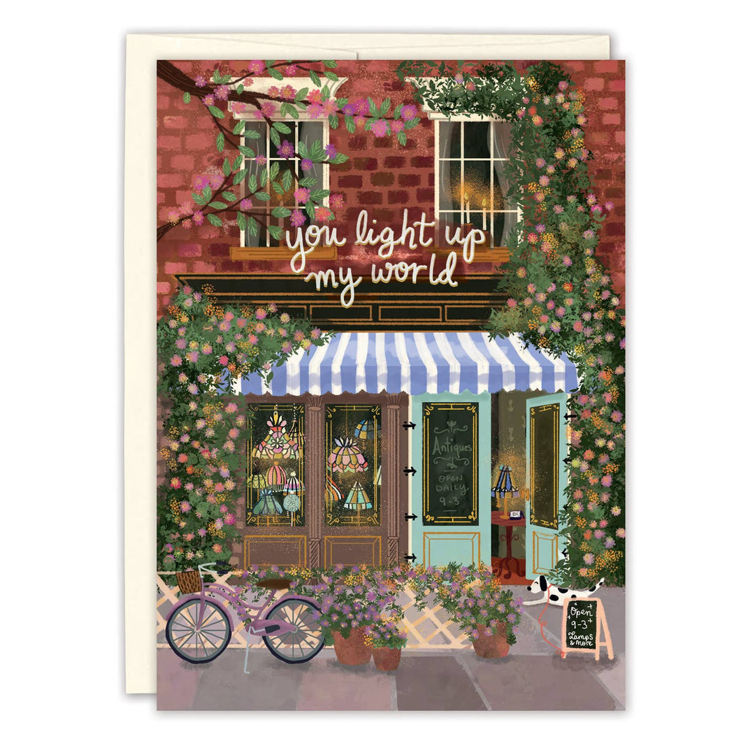 You Light Up My World Anniversary Card