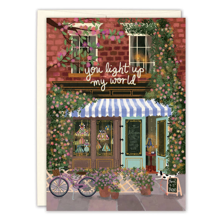 You Light Up My World Anniversary Card