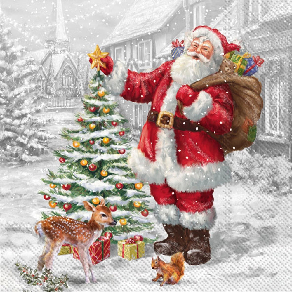 Santas Christmas Tree Lunch Napkin