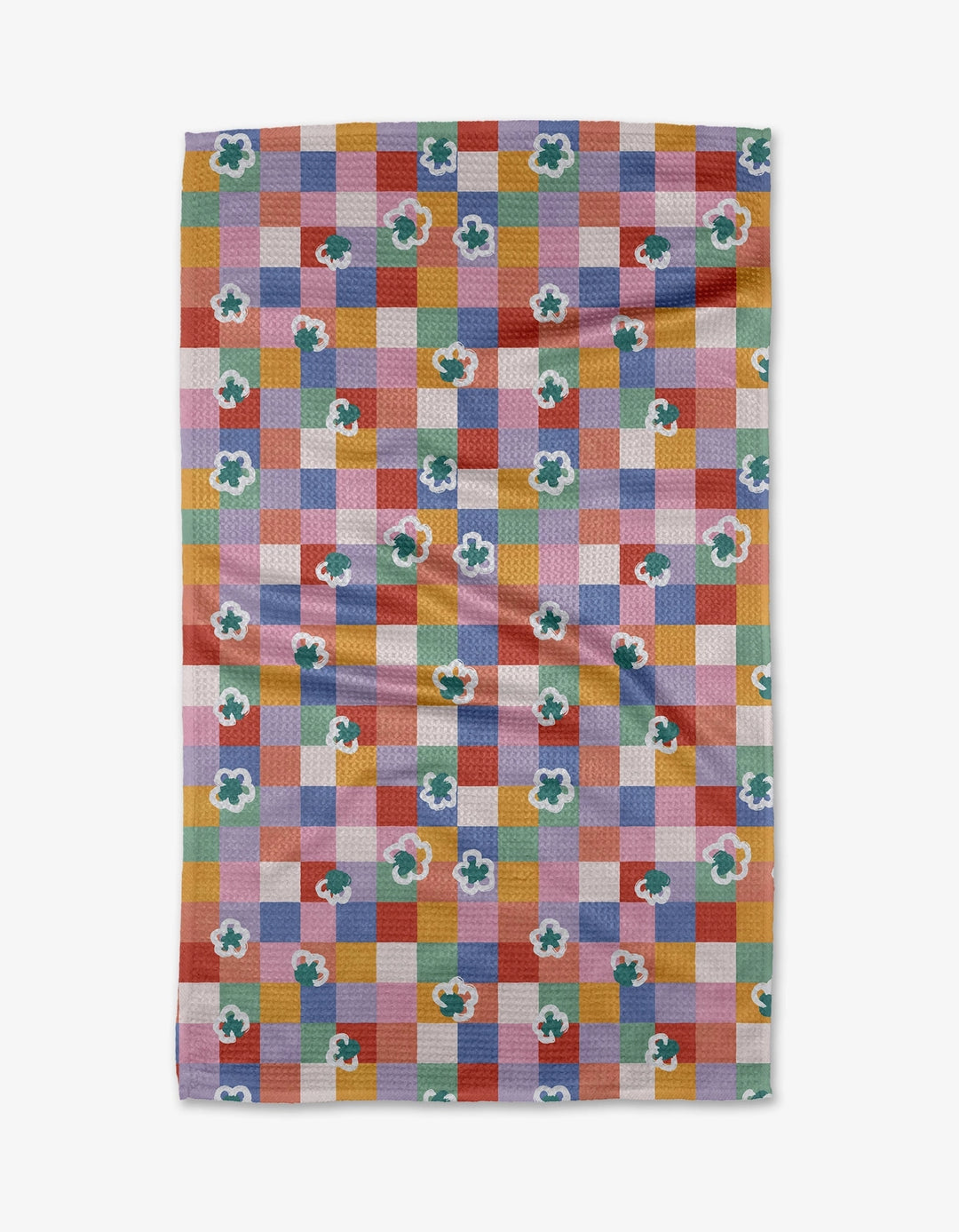 Floral Checks Kitchen Tea Towel