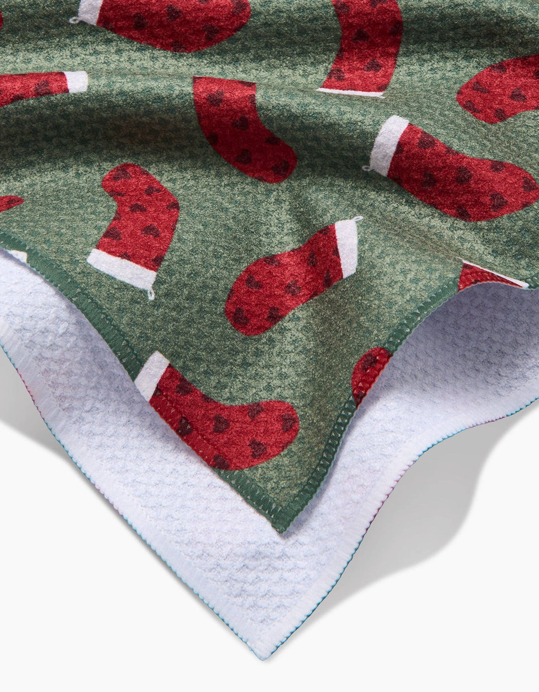 Heart Stockings Kitchen Tea Towel