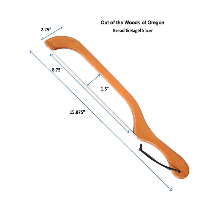 Out of the Woods Bread & Bagel Slicer - Natural Alder Finish