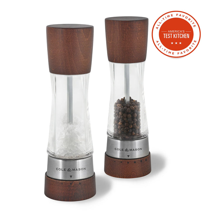 Derwent Salt & Pepper Mill Set, Forest Wood