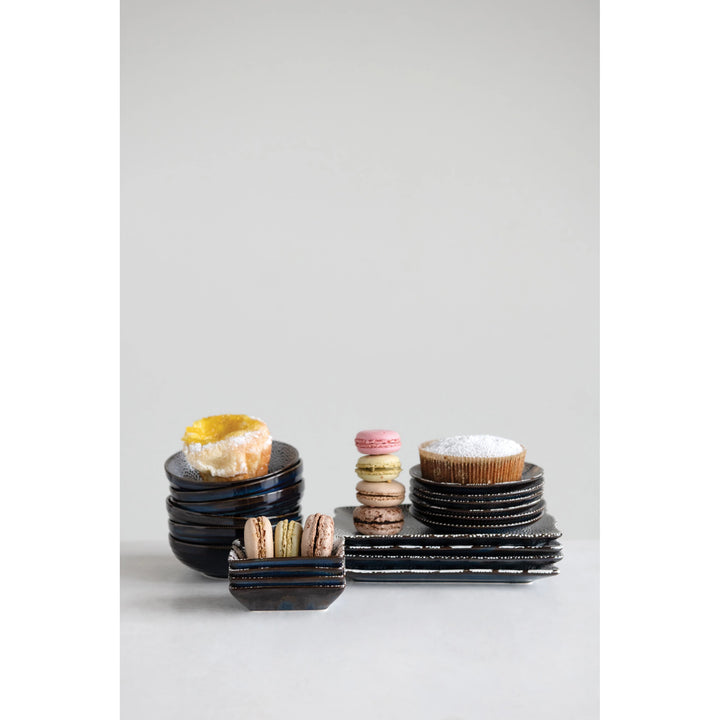 Dark Blue Stoneware Platters